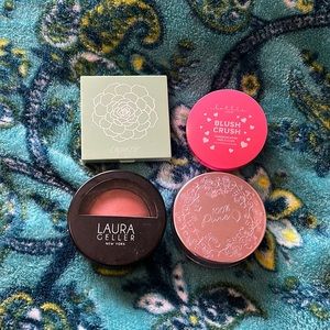 Blush bundle: Colourpop/Lottie London/Laura Geller/100%Pure